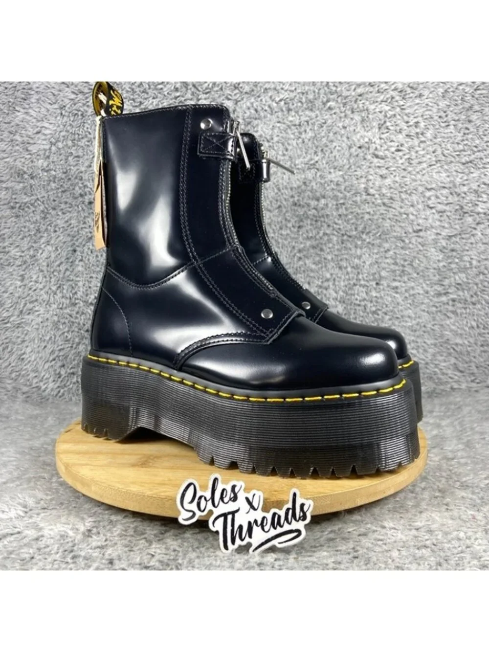 Dr. Martens Jetta Hi Max Platform Boots Size 7 Women Black